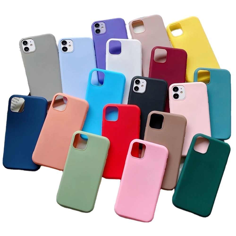 custom wholesale soft Shockproof Thin Candy Color premium Silicon tpu mobile cell phone case 2021 For iphone 13 12 case