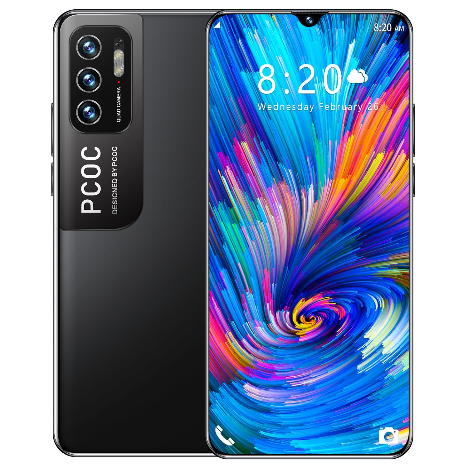 M3 PRO 12GB+512GB 16MP+32MP Big Screen 6.72 inch telephone water drop 4G 5G Smart Android cellphone phones