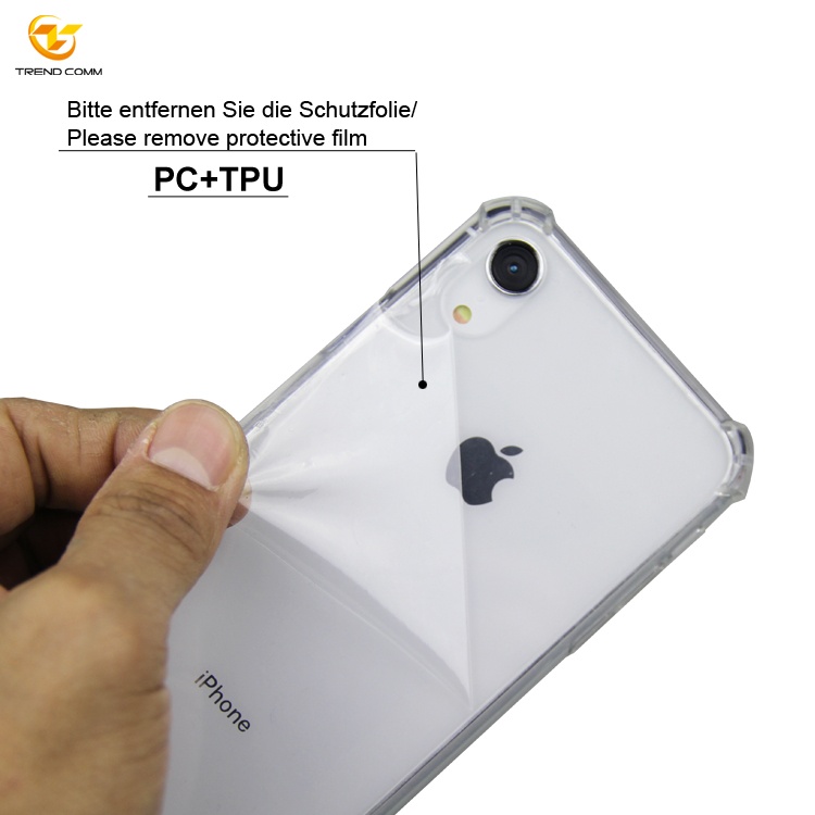 Custom Designer sublimation blank phone case Shockproof Transparent TPU PC Acrylic Cover For Iphone X/Xs/11/12 pro max