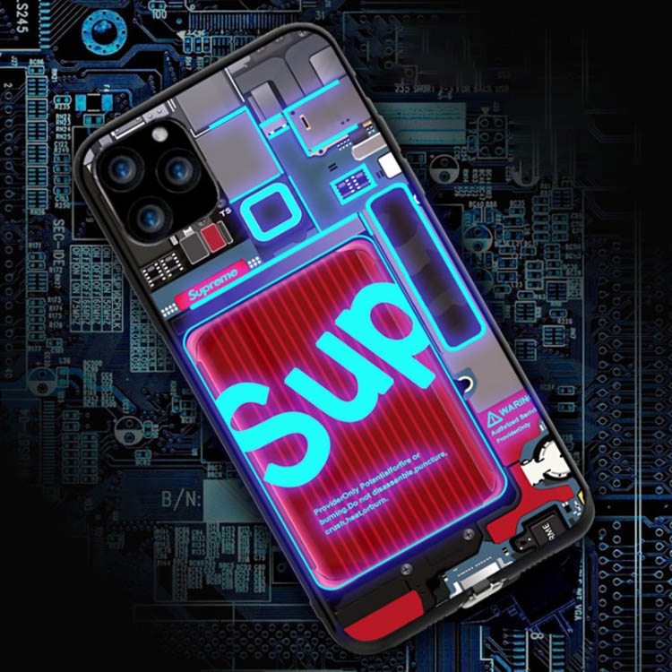 2021 New design smart control incoming LED luminous flash light up phone case for iphone 11/12