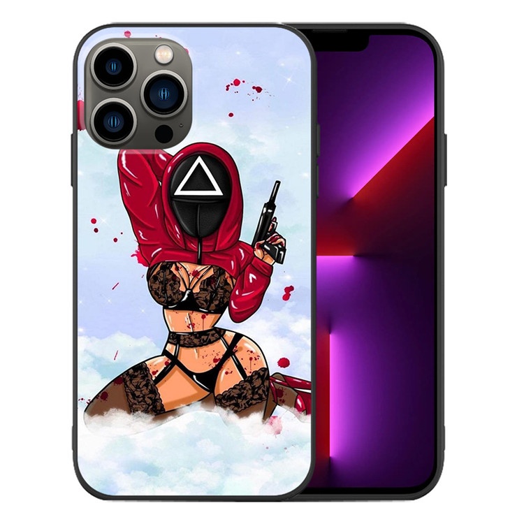 Hot selling custom patten tpu shockproof squid game cell phone case for iPhone 11 12 13 mini pro max