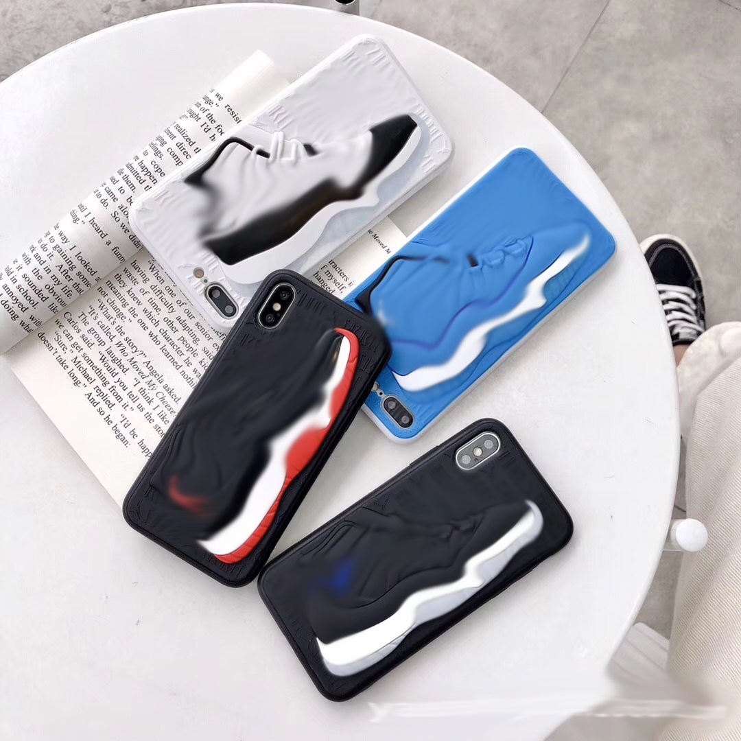 basketball shoes Phone Case 3D Cool Sneaker Cell Phone case Shockproof Silicone for iPhone 12 Pro max Back case