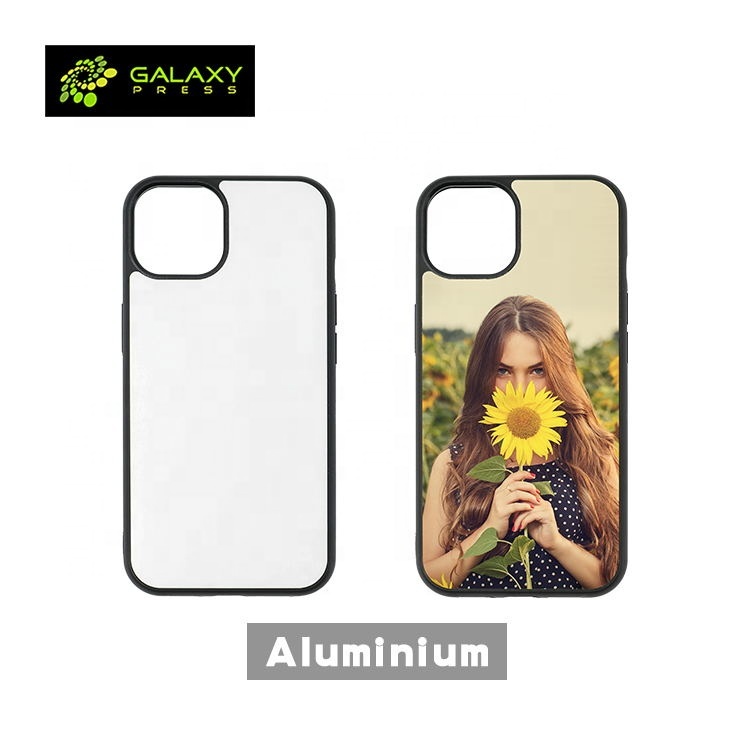 New 2D TPU Mobile Cover with Aluminum Insert for Sublimation Black Phone Case to Customized for iPhone XS MAX XR 11 12 13 PRO