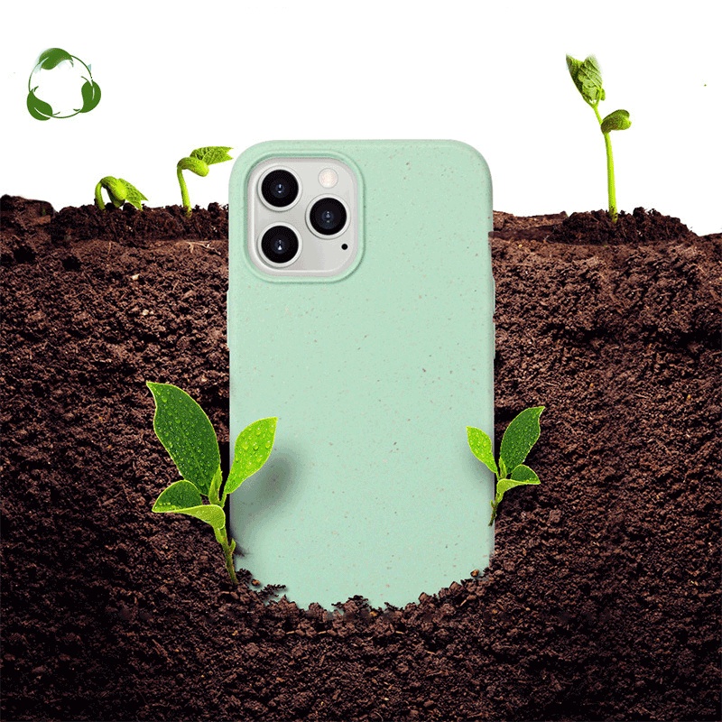 100% Eco Friendly Wheat Straw Biodegradable Mobile Phone Case For iPhone 13 Pro Max Cover For iPhone 13 Shockproof Case