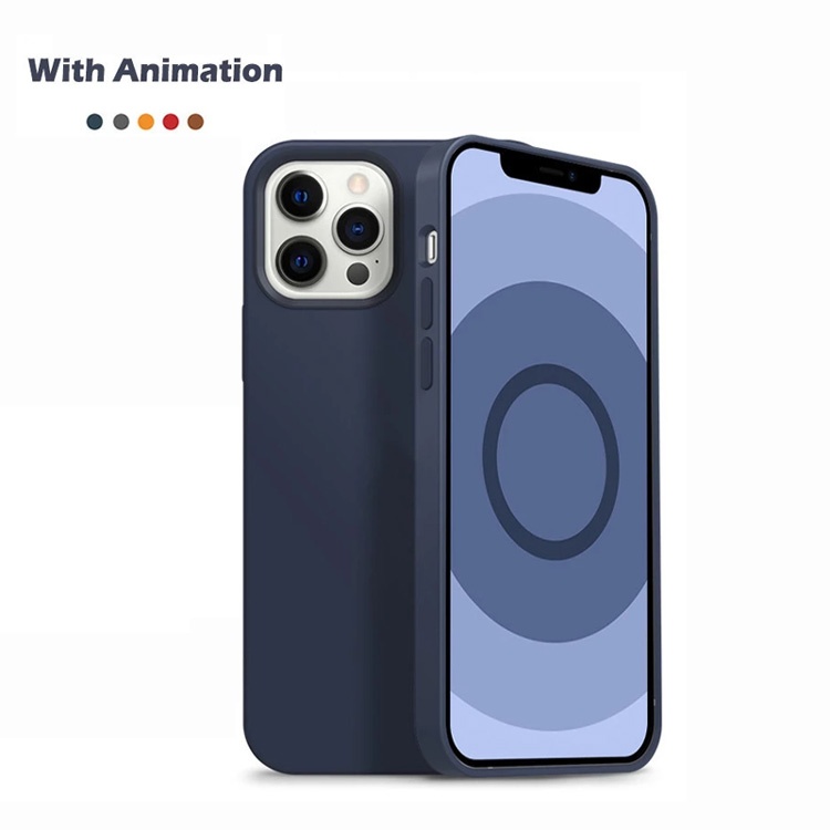 Magnetic Phone Case For iPhone 12 Pro Mini Max MagSafe Wireless Charging Case 1:1 Original Liquid Silicone Animation Case