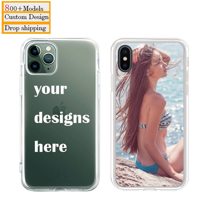 DIY Customized Design UV Printing TPU Phone Case Transparent Soft Cases for iphone X 12 13