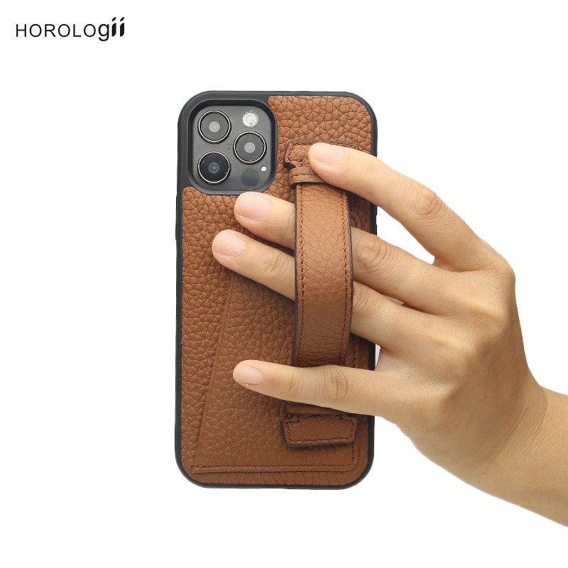 Genuine Calf Skin Pebble Leather Phone Case Card Holder Style Mobile Phone Bags & Cases For Iphone 13 Pro Max Iphone Case