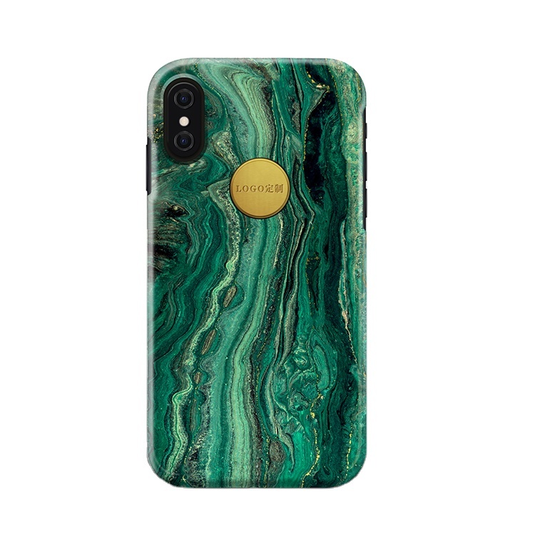 Hot sell hard PC custom Water-Transfer OEM Design Logo phone Case With Gold Metal Strip Cell Phone Case For iphone 11/11 pro max