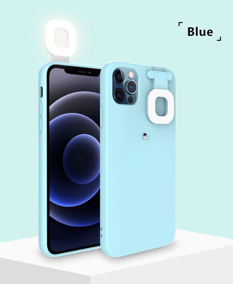 For iPhone  Selfie ring lamp flash fill led  light  selfie phone  Case For TIKTOK iPhone12 iphone13