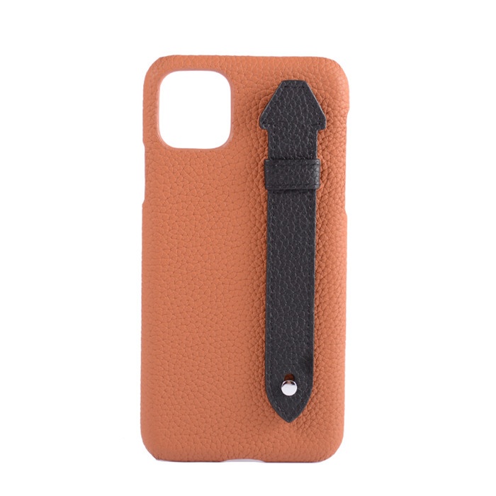 Genuine Leather Smartphone Mobile Phone Case Cover With Handle For Iphone 12 pro Max