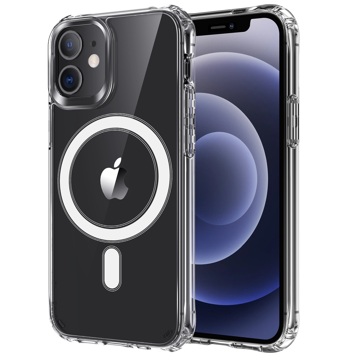 For iphone 13 pro max Shockproof transparent clear TPU+PC magnet phone case Mobile Phone Case Waterproof clear case with Magnet