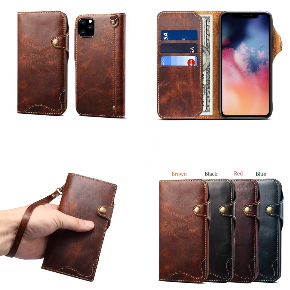 Cell Phone Case Genuine Wallet Flip Cover Leather Case For iPhone 11 Pro max