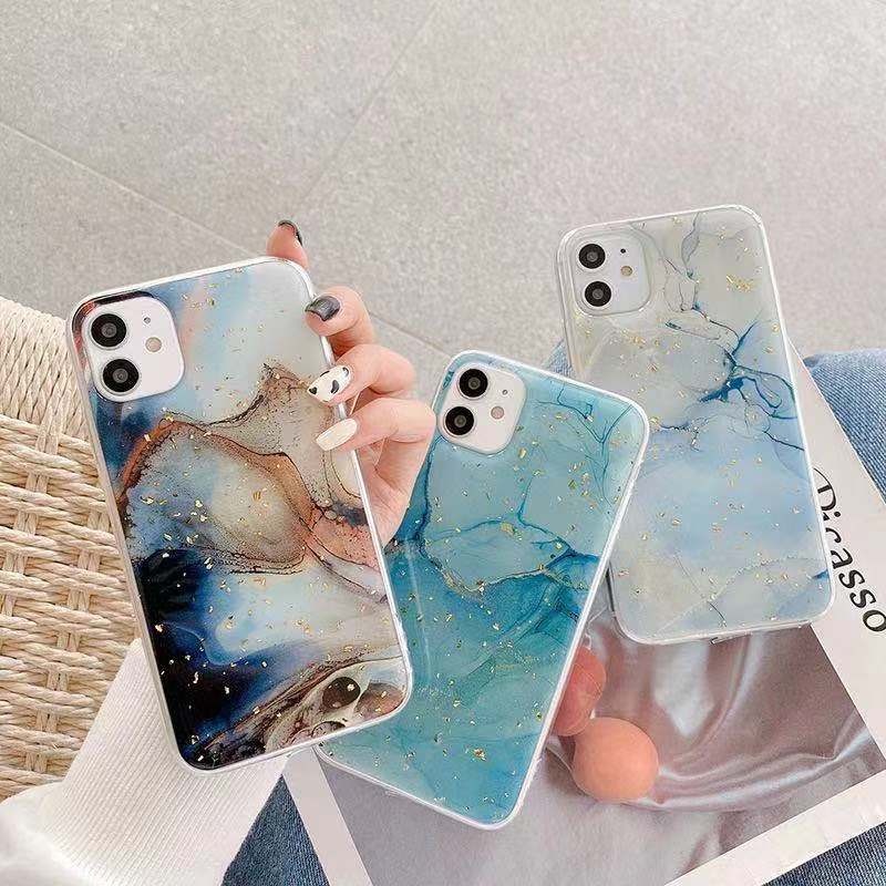 Wholesale Fashion Gold Marble Tpu Mobile Phone Case with glitter  For Iphone 13 pro