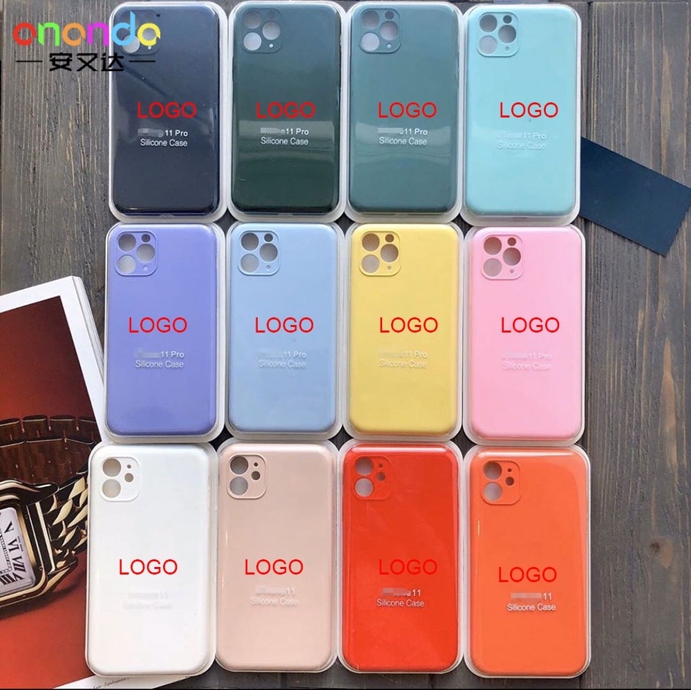 For iPhone 11 Case Liquid Silicone Matte Soft Cover For Apple iPhone  12 13 Pro Max Flexible Shockproof Phone Case