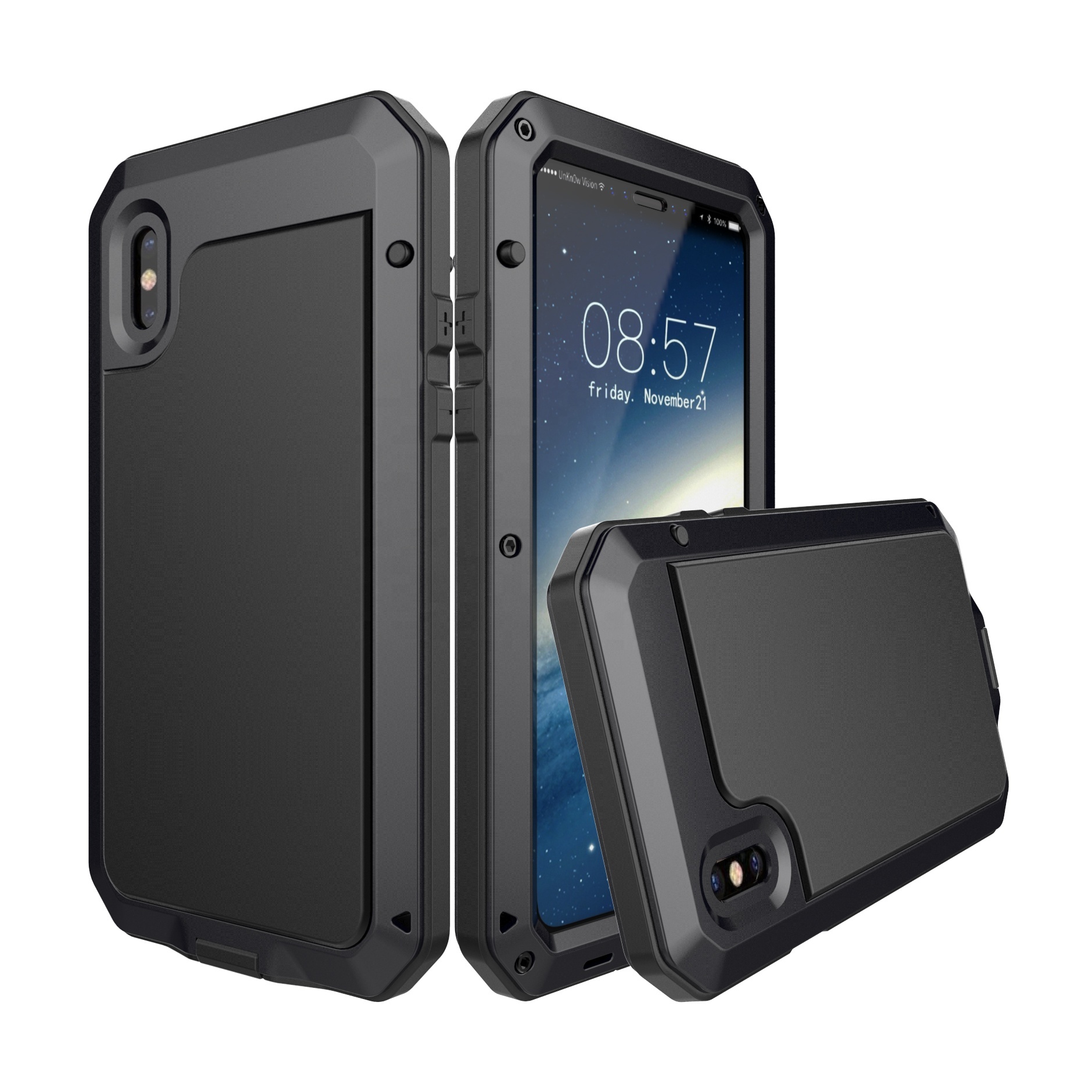Factory Supply 360 Full Protective Cover Shock/Dirt/Snow proof Built-in Screen Case Waterproof Mobile Phone Case For iphone