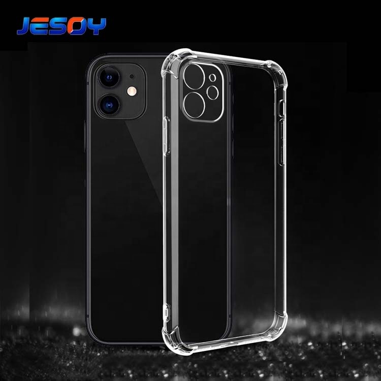 High Quality Ultra-Thin Transparent Crystal Shockproof Tpu Transparentes Bulk Cell Clear Phone Cases For Iphone 11 12 Pro Max
