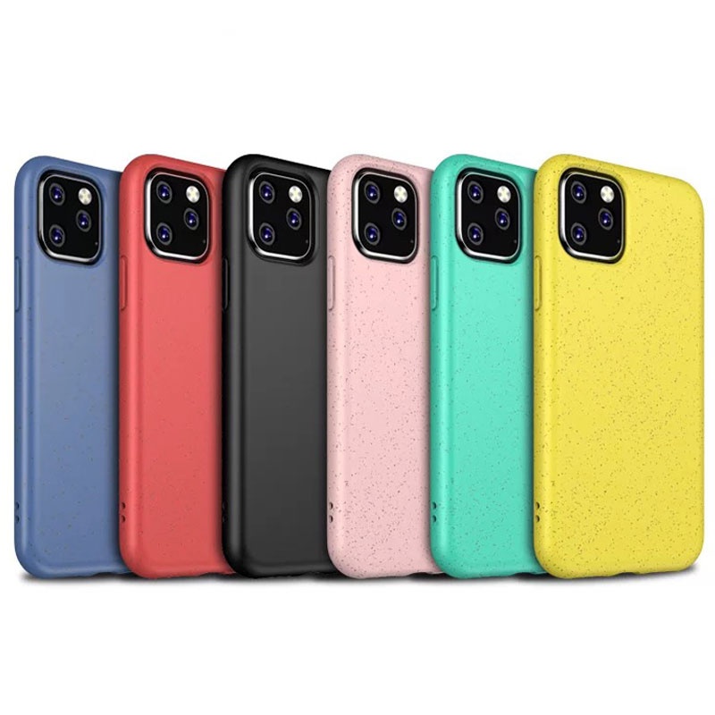 New Wheat straw Eco friendly Biodegradable PBAT Compostable Phone Case For iPhone 13 Pro Max Custom logo