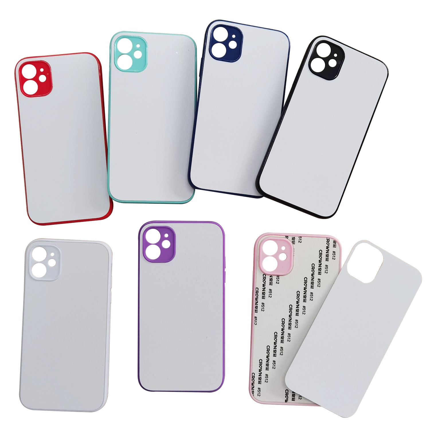 Anti Slid Plastic TPU Metal 2 in 1 Blank 2D Sublimation Phone Case for iphone11 X XS MAX 7Plus XR 12pro max