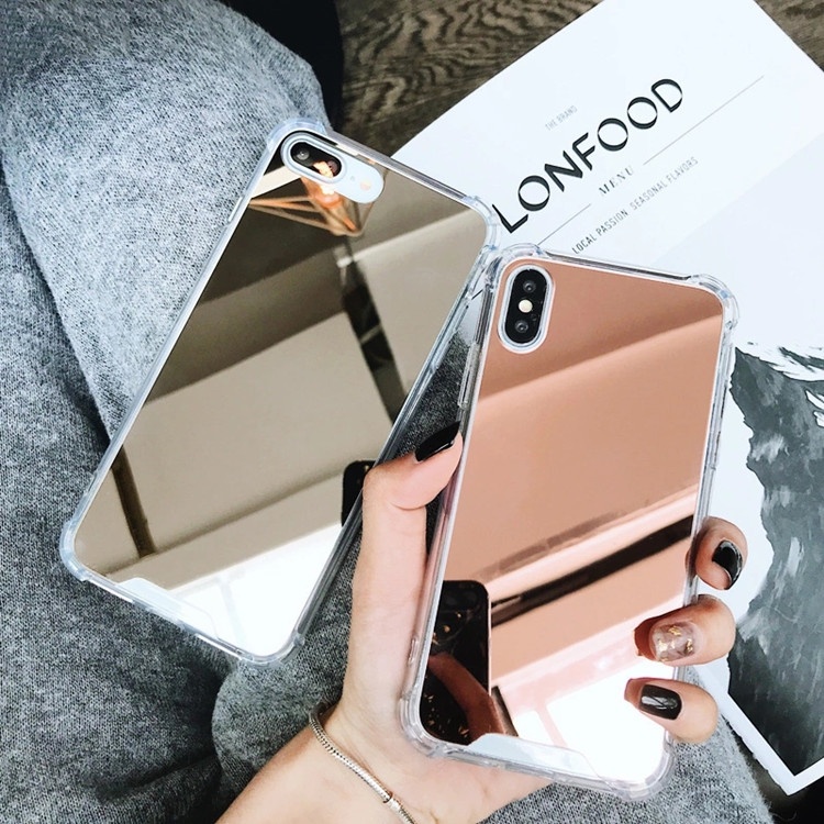 Luxury Plating Mirror Phone Case For iPhone 7 8 X XS XS Max XR TPU Back Cover