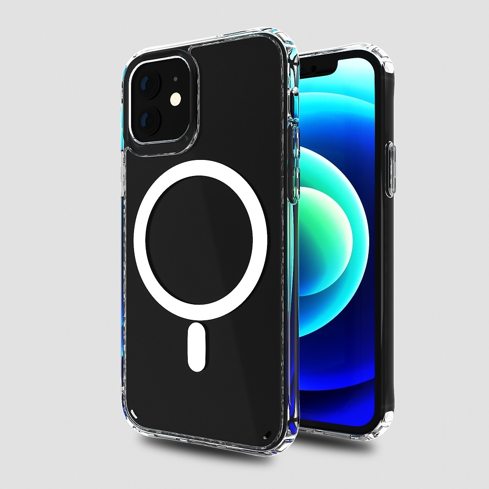 Magnetic Magsafes Wireless Charging Transparent TPU Clear Hard PC Shockproof Phone Case For iPhone 12 Mini Pro Max 5.4 6.1 6.7