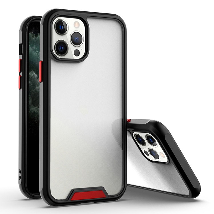 for Iphone12 transparent acrylic protective case apple 11pro bright shield contrast color mobile phone case