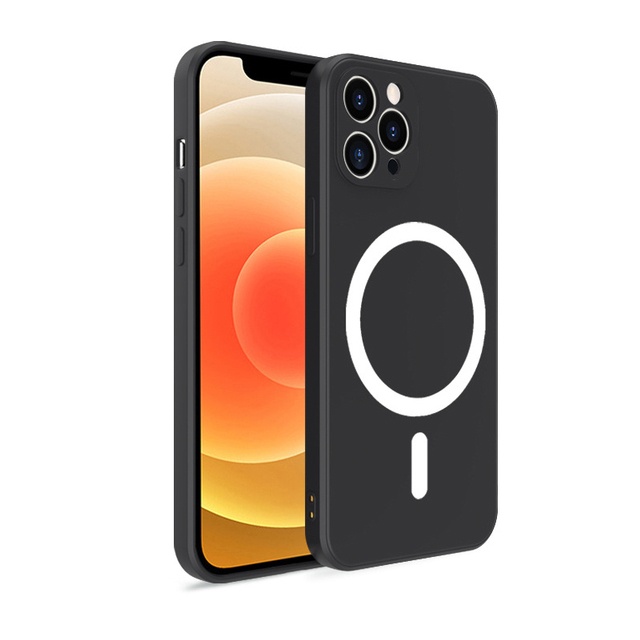 Original Liquid Silicone Wireless Magnetic Phone Case for iPhone 12mini 13 12 Pro Max Back Soft Cover for iPhone 11 Pro Max