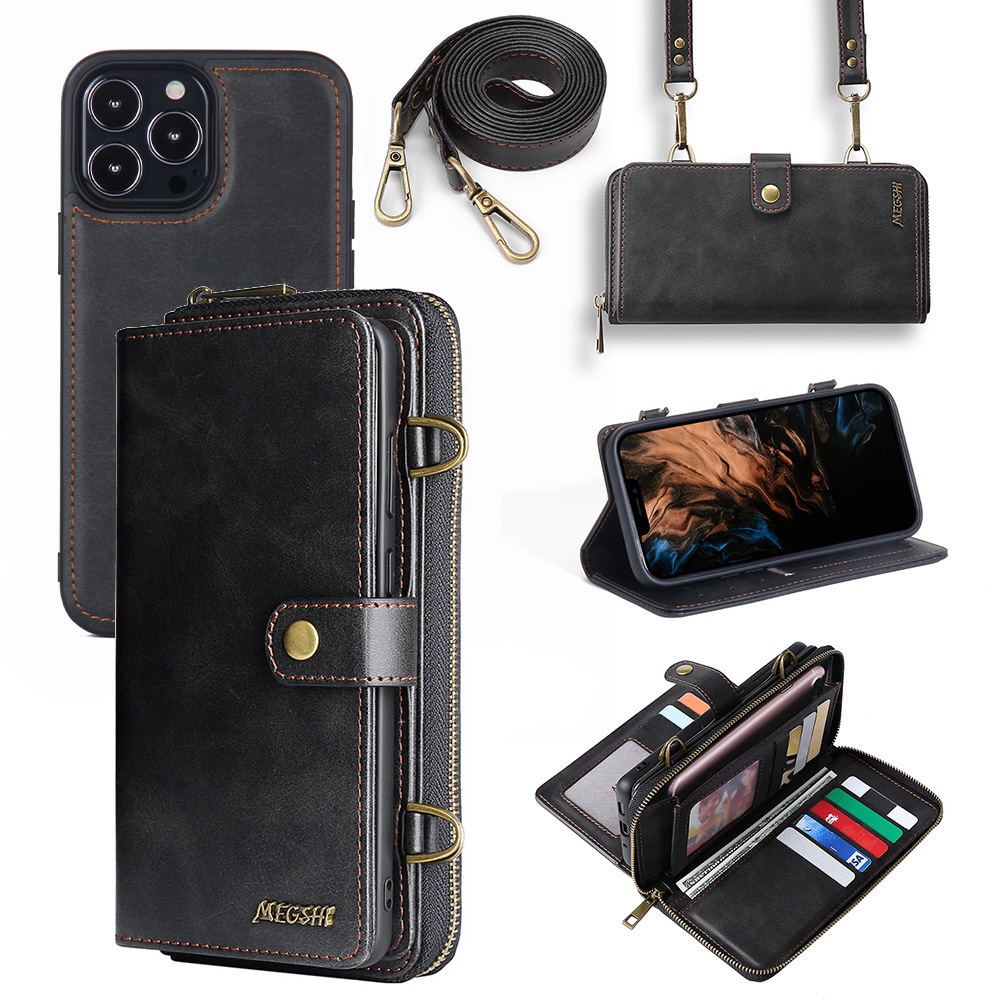 Leather Case Phone Cases Genuine Leather Flip Wallet Mobile Case for iPhone 13/12 Mini/12/12 Pro/12 Pro Max Cell Phone Cover