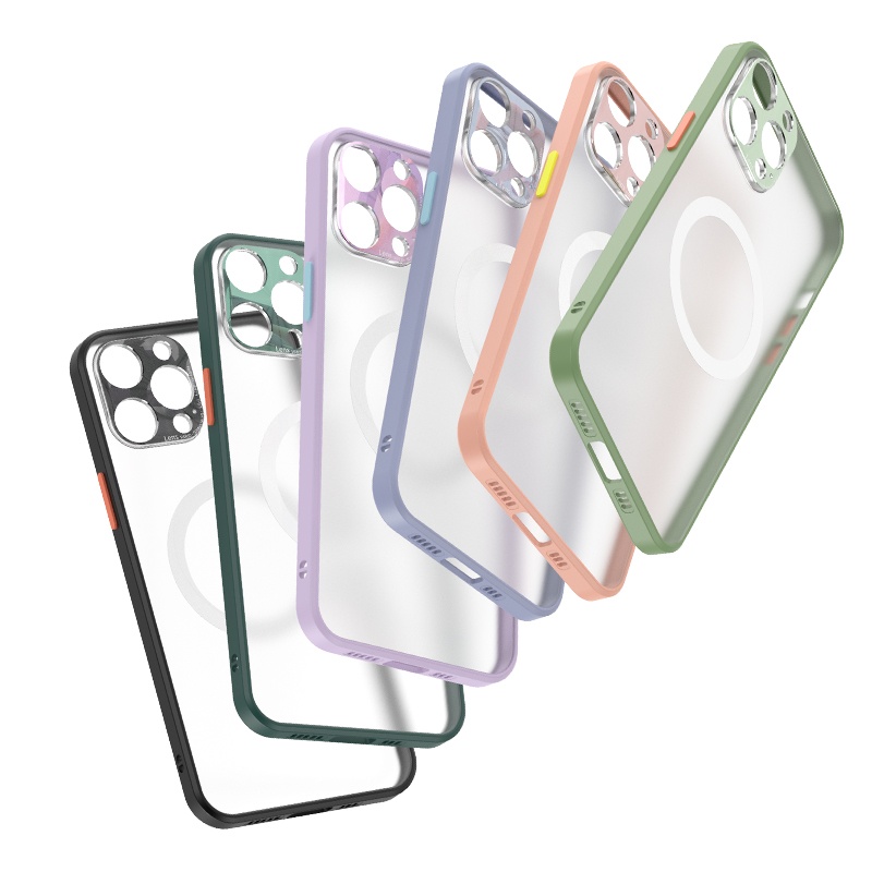 Magsafing TPU PC Wireless Charger Magnet Clear Transparent Magnetic Charging Mobile Phone Case For iPhone 12