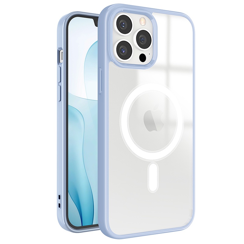 Colourful TPU acrylic 2 in 1 magnetic clear phone case for iPhone 13 Pro max 12 11 XR magg safe transparent phone case cover