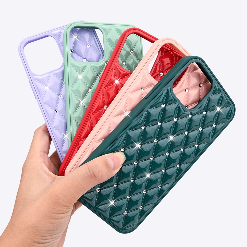 Luxury Rhombic Colorful Diamond Girly Mobile Cover Cell Phone Case for iphone 11 11pro 12 12pro 13