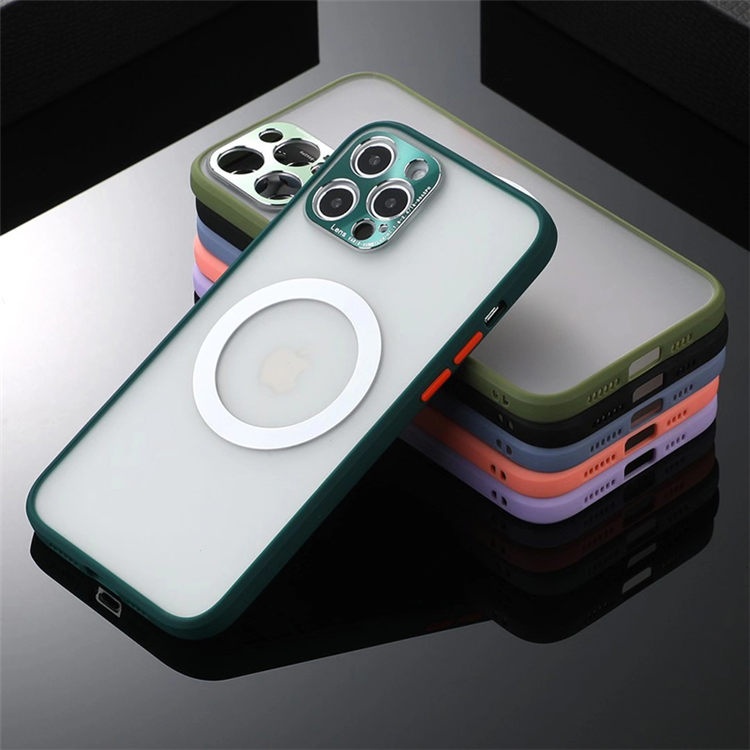 2021 Magnetic Clear Case TPU Matte Shockproof Cover Magnetic Phone Case For iPhone 12 Pro Max 12 mini Xs Max Xr SR