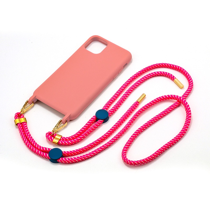 YLDS Lower MOQ Multi -Colors Rope Recycled Crossbody Phone Case With Necklace For Iphone 12