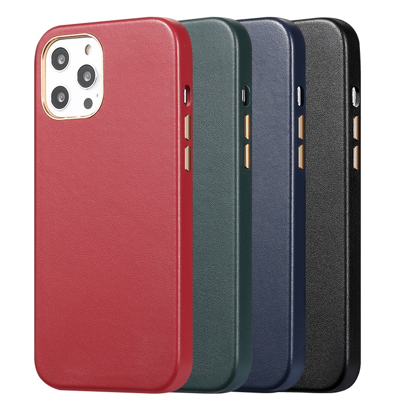 NEW Real Leather Phone Cover Luxury  Cowhide Genuine Leather Phone Case For iPhone 13 Pro Max Phone Case