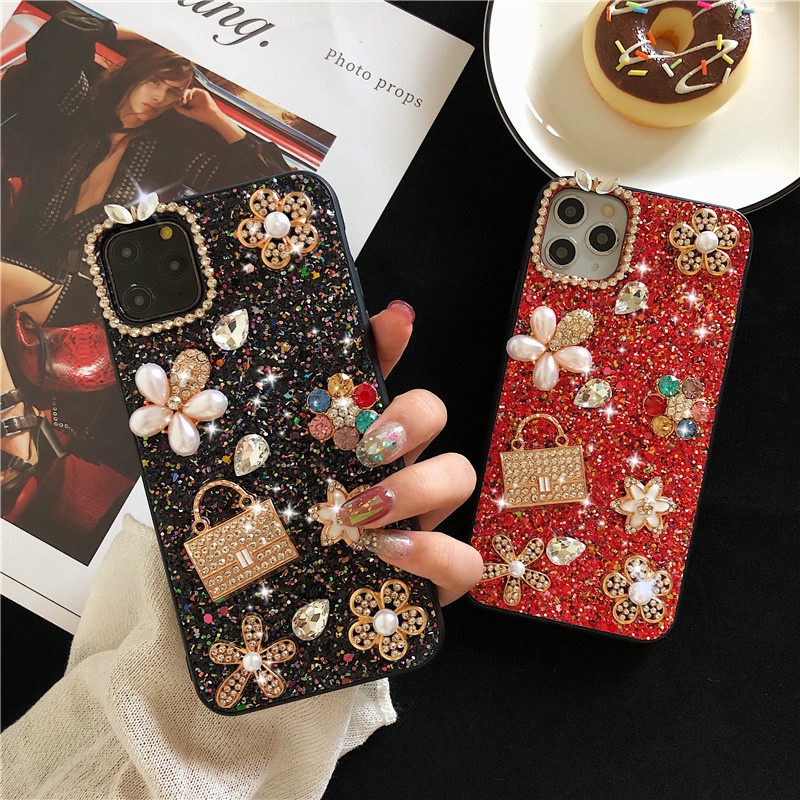 Luxury shinny and  Bling Rhinestone Diamond phone cover TPU  diamond phone case for Iphone 12