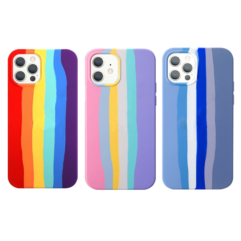 Shockproof Custom Camera Lens TPU Hybrid Rainbow Phone Case Back Cover for iPhone 11/12/12promax/x/xs