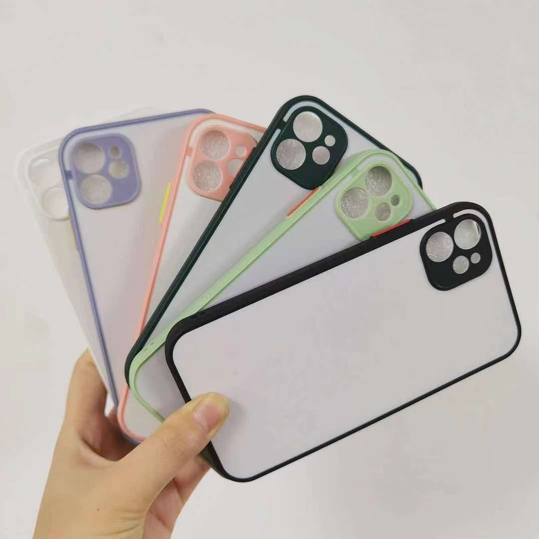 wholesale TPU+PC 2D color sublimation blank phone case with aluminum plate inserts