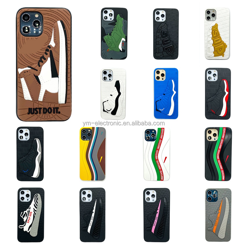 Fashion Sport Brand Air AJ jordan Basketball Shoe tpu mobile phone case for iPhone 11 12 xs xr pro max case for iphone 12 11