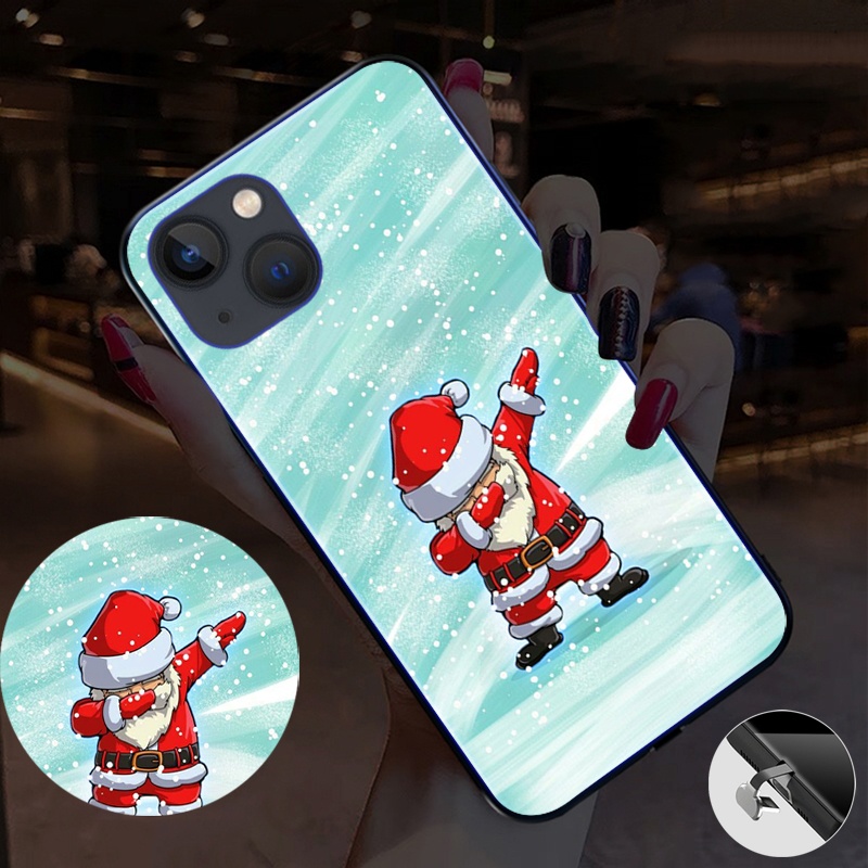 phone case Christmas gift glow light Luminous flash light up  led phone cover case For iphone 13 12 pro 11 XR XS Max 8 7 Plus
