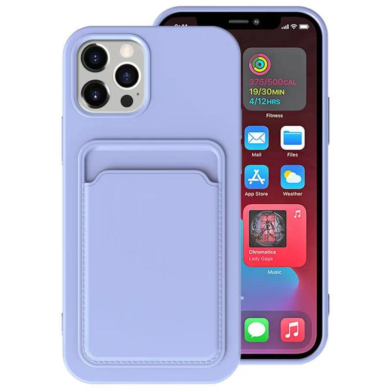 Card Holder Phone Case for iPhone 12 11 Pro Max 7 8 Plus TPU Wallet Soft Back Cover Shockproof Coque