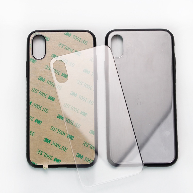 Wholesale 2D Sublimation Print blank Tempered Glass TPU Custom groove Cell Phone Case For iPhone xs max