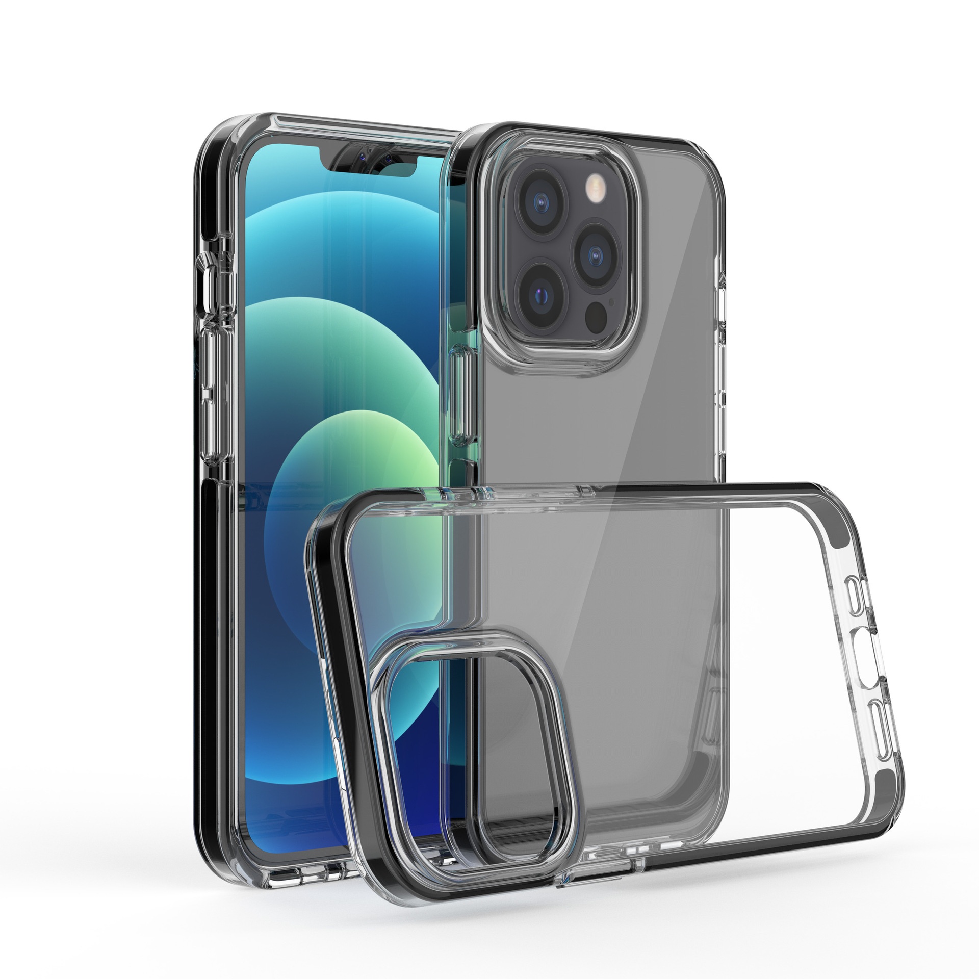 2021 Wholesale shockproof clear transparent tpu color cell cover i cell phone case for iphone 13 pro max