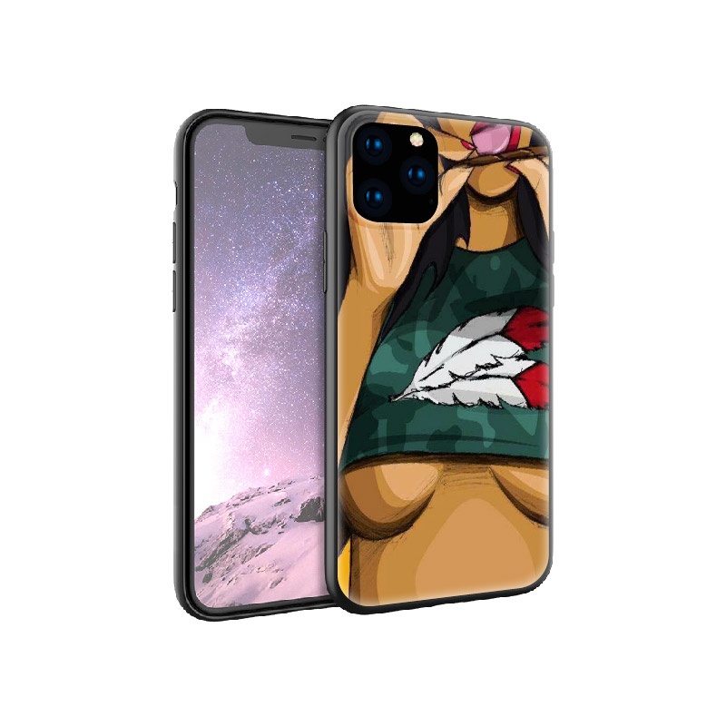 Poppin Melanin Black GIrl Aba Fashion Soft Bumper Phone Case  For iPhone 12 Mini  11 Pro 6 5S 8 8Plus X XS Max 7 7Plus XR