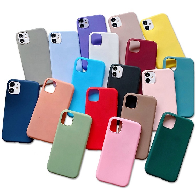Custom Logo Matte Soft TPU Silicone Shockproof Phone Case For iPhone 12 Pro Max And Silicone Phone Case For iPhone 12 11