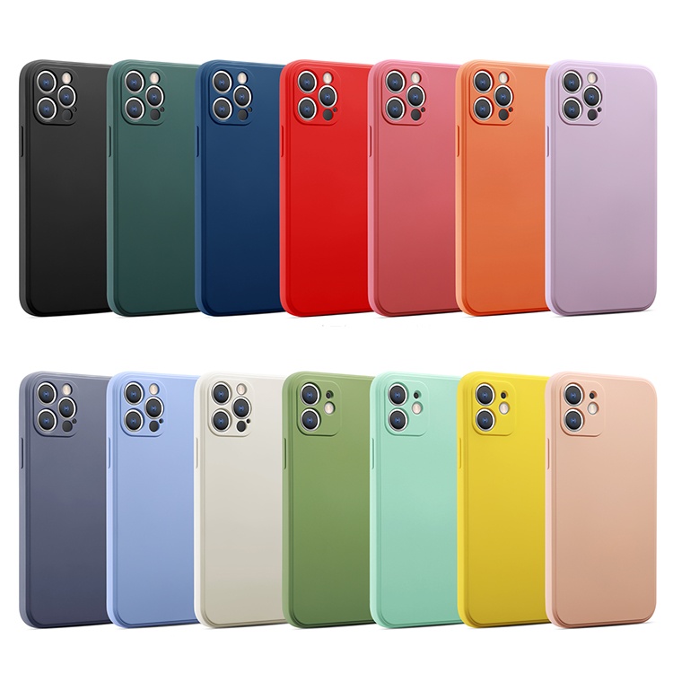Liquid Silicon Shockproof Mobile Phone Cases For iPhone 12 TPU Case For iPhone 12 pro max mobile phone bags