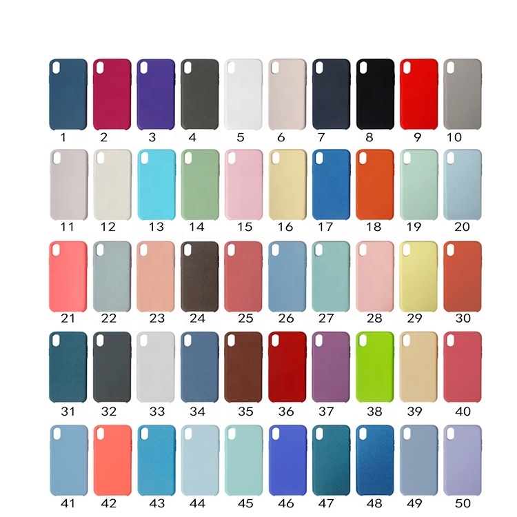 2021 Silicon Phone Cases Accessories Microfibre Soft Touch Liquid Silicone Case For iPhone 13 XS/X XR 8 7 Plus 11 12 Pro Max