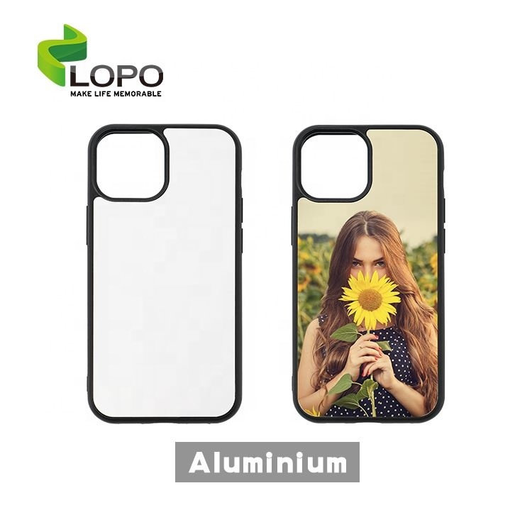 Lopo Sublimation Phone Case  2D Sublimation Black TPU Case with Aluminium Insert for iPhone XS XR  MAX 11 12 13 PRO