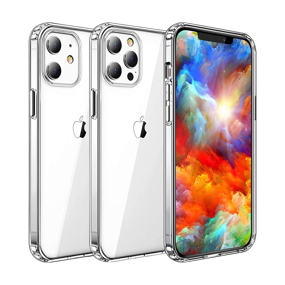 Soft Transparent Clear Acrylic TPU Mobile Phone Case For iPhone 12 13 Cell Phone Case
