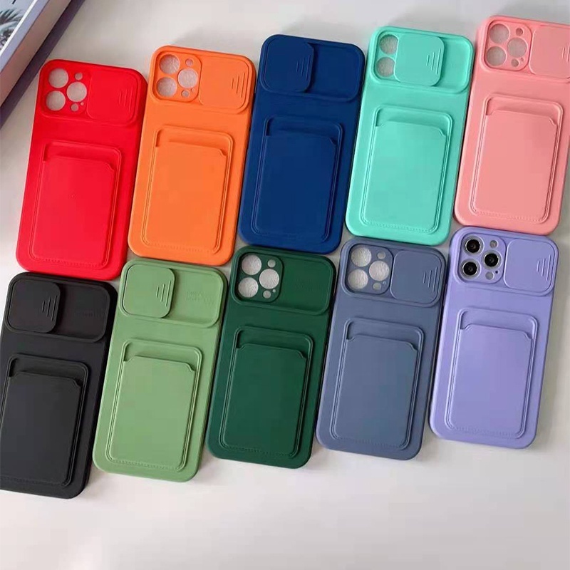 Amazon Hot Selling TPU PC Hybrid Portable Hidden Card Slot Mobile Phone Case for iPhone 11 Pro Case for iPhone 11 12