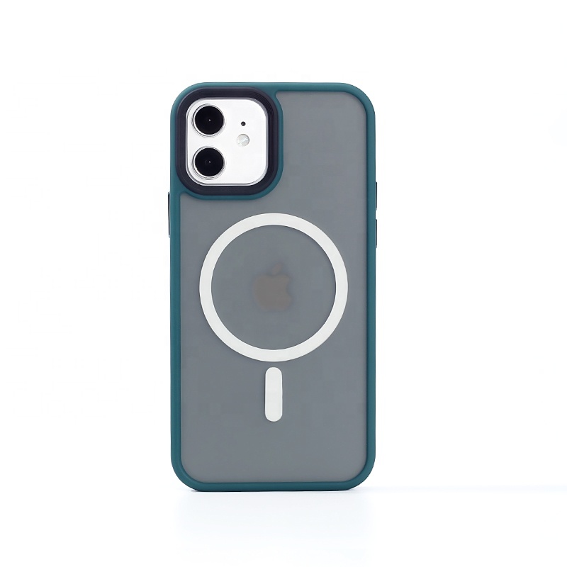 PC And Soft TPU Case For iPhone 12/12Pro, Wireless Charging Magnetic Clear Phone Case Back Cover With Magnet
