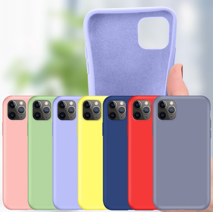 Luxury Original Silicone Phone Case For IPhone 13 13Pro 13Pro MAX Microfiber inside Shockproof Soft Cover
